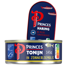 Princes tonijnstukken of haring in tomatensaus